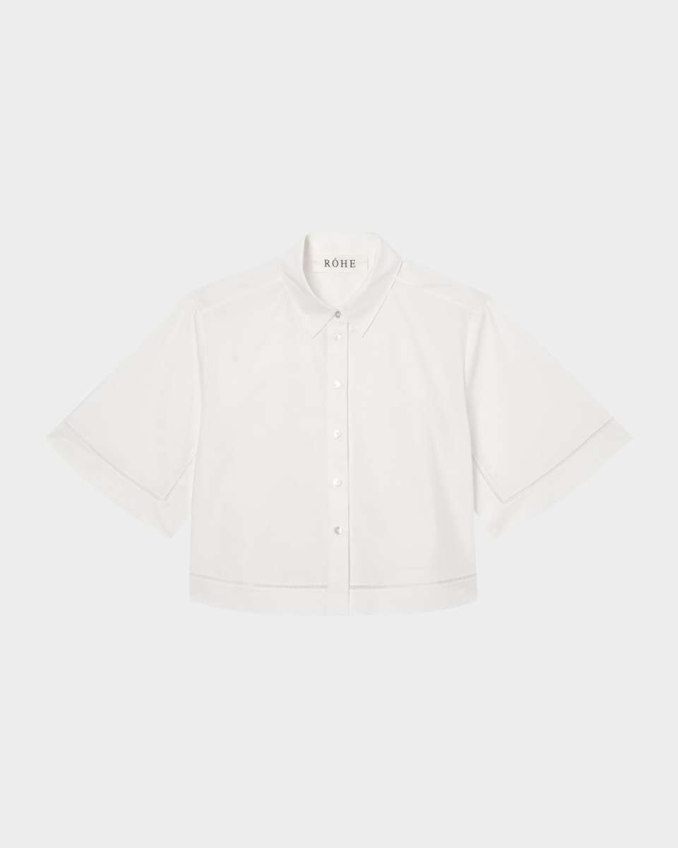 Ladder Embroidered Poplin Shirt